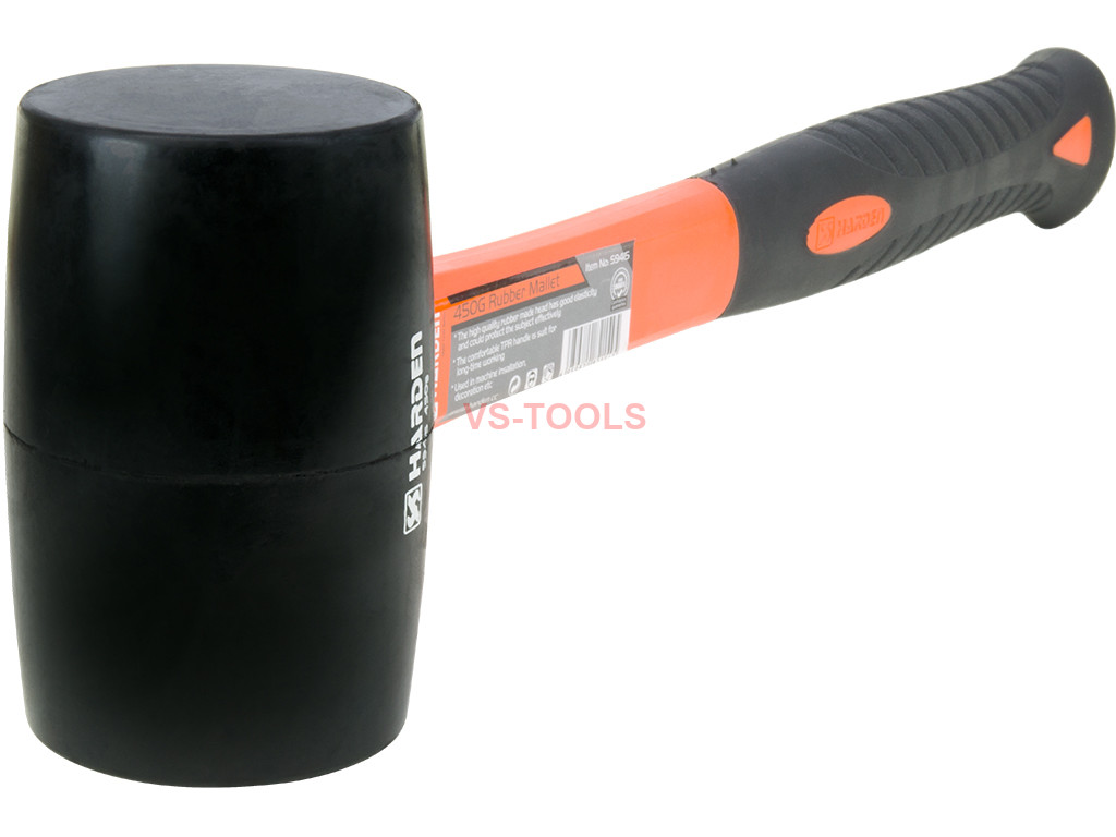 Medium Size Rubber Mallet 16oz 450g Hammer Fiberglass TPR